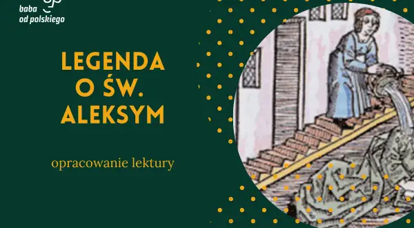 Legenda o świętym Aleksym. Ilustracja przedstawia scenę z życia świętego, gdzie ktoś wylewa wodę na leżącą postać.