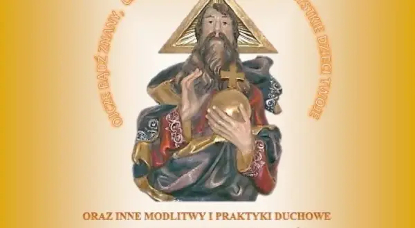 Rzeźba przedstawia Boga Ojca z kulą ziemską i krzyżem. Napis głosi: "Ojcze bądź znany, czczony przez wszystkie dzieci Twoje".