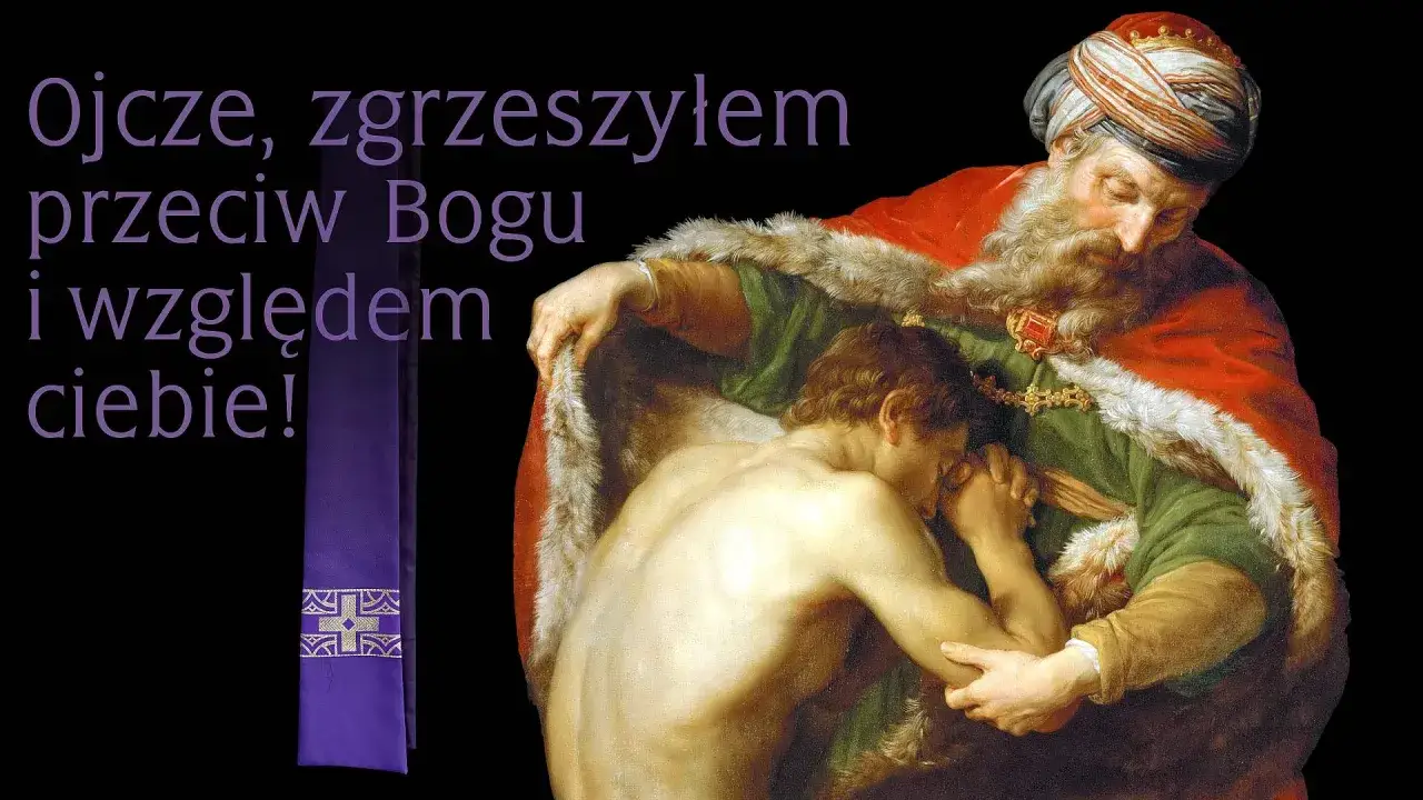 Obraz przedstawia powracającego syna marnotrawnego, który wyznaje swoje grzechy po których nie można przystąpić do komunii.
