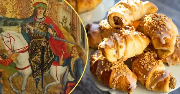 Św. Marcin na koniu i pyszne rogale z orzechami i lukrem.